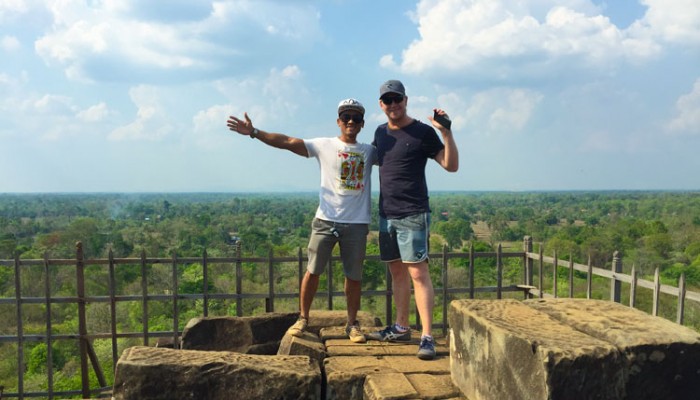 Koh Ker known as glance city, top view, Cambodia.